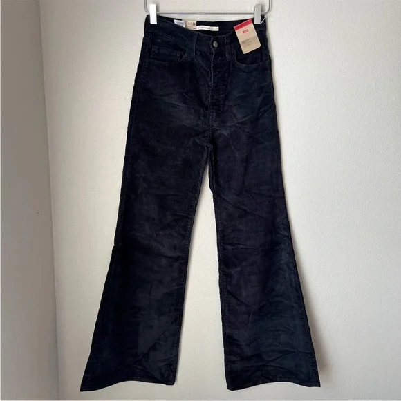 Levi’s Women’s Ribcage Bell High-Rise Flare Leg Corduroy Jeans Size 27 NWT - Picture 2 of 5